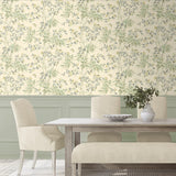 160021WR chinoiserie peel and stick wallpaper dining room from Surface Style