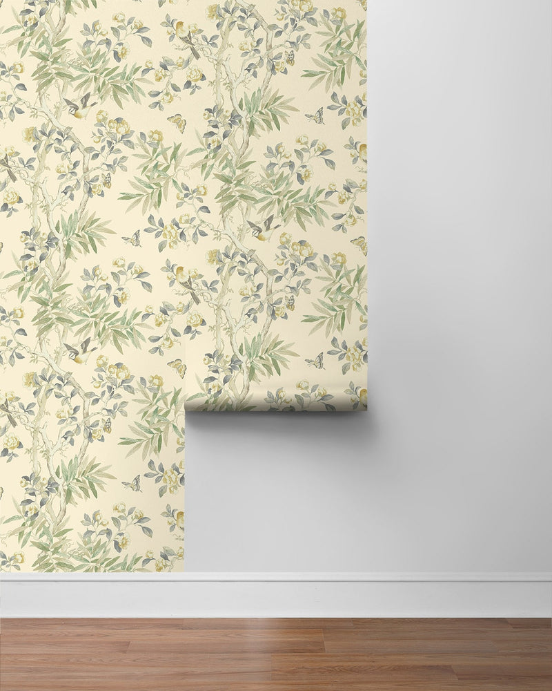 160021WR chinoiserie peel and stick wallpaper roll from Surface Style
