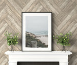 160071WR faux wood peel and stick wallpaper decor from Surface Style