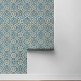 160170WR geometric peel and stick wallpaper roll from Surface Style