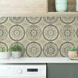 160171WR geometric peel and stick wallpaper laundry from Surface Style