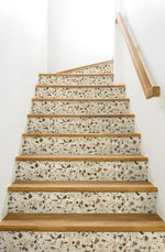 160431WR terrazzo peel and stick wallpaper stair from Surface Style