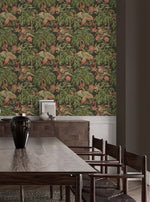 160441WR vintage peel and stick wallpaper dining room from Surface Style
