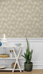 160462WR gingko leaf peel and stick wallpaper dining room from Surface Style