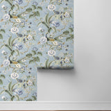 160500WR chinoiserie peel and stick wallpaper roll from Surface Style
