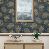 AF40602 koi fish wallpaper entryway from Seabrook Designs