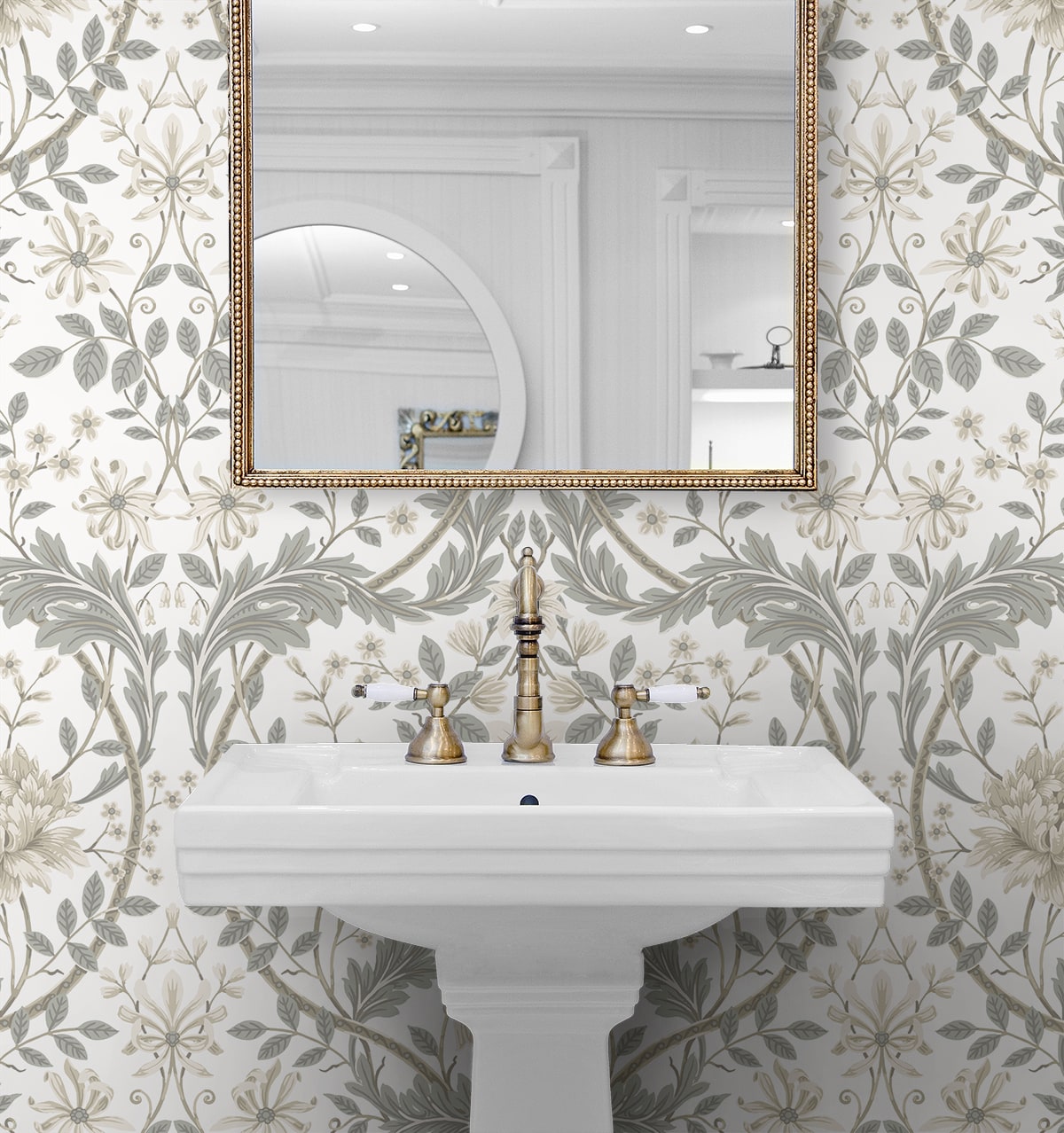Honeysuckle Floral Vintage Prepasted Wallpaper – Say Decor LLC