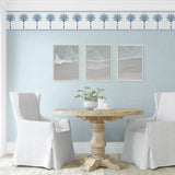 HG10802B palm leaf peel and stick wallpaper border dining room from Harry & Grace