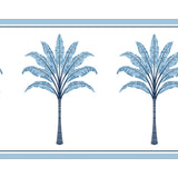 HG10802B palm leaf peel and stick wallpaper border scale from Harry & Grace