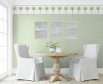 HG10804B palm leaf peel and stick wallpaper border dining room from Harry & Grace