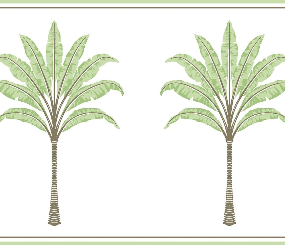 HG10804B palm leaf peel and stick wallpaper border from Harry & Grace