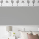HG10808B palm leaf peel and stick wallpaper border bedroom from Harry & Grace