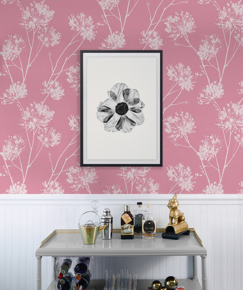 NW36001 floral peel and stick wallpaper dining room from NextWall