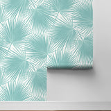 NW47702 palm leaf peel and stick wallpaper roll from NextWall