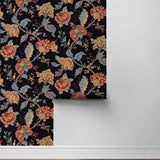 NW50200 Jacobean floral peel and stick wallpaper roll from NextWall