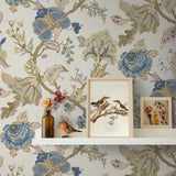 NW50205 Jacobean floral peel and stick wallpaper decor from NextWall