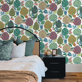 NW52701 floral peel and stick wallpaper bedroom from NextWall