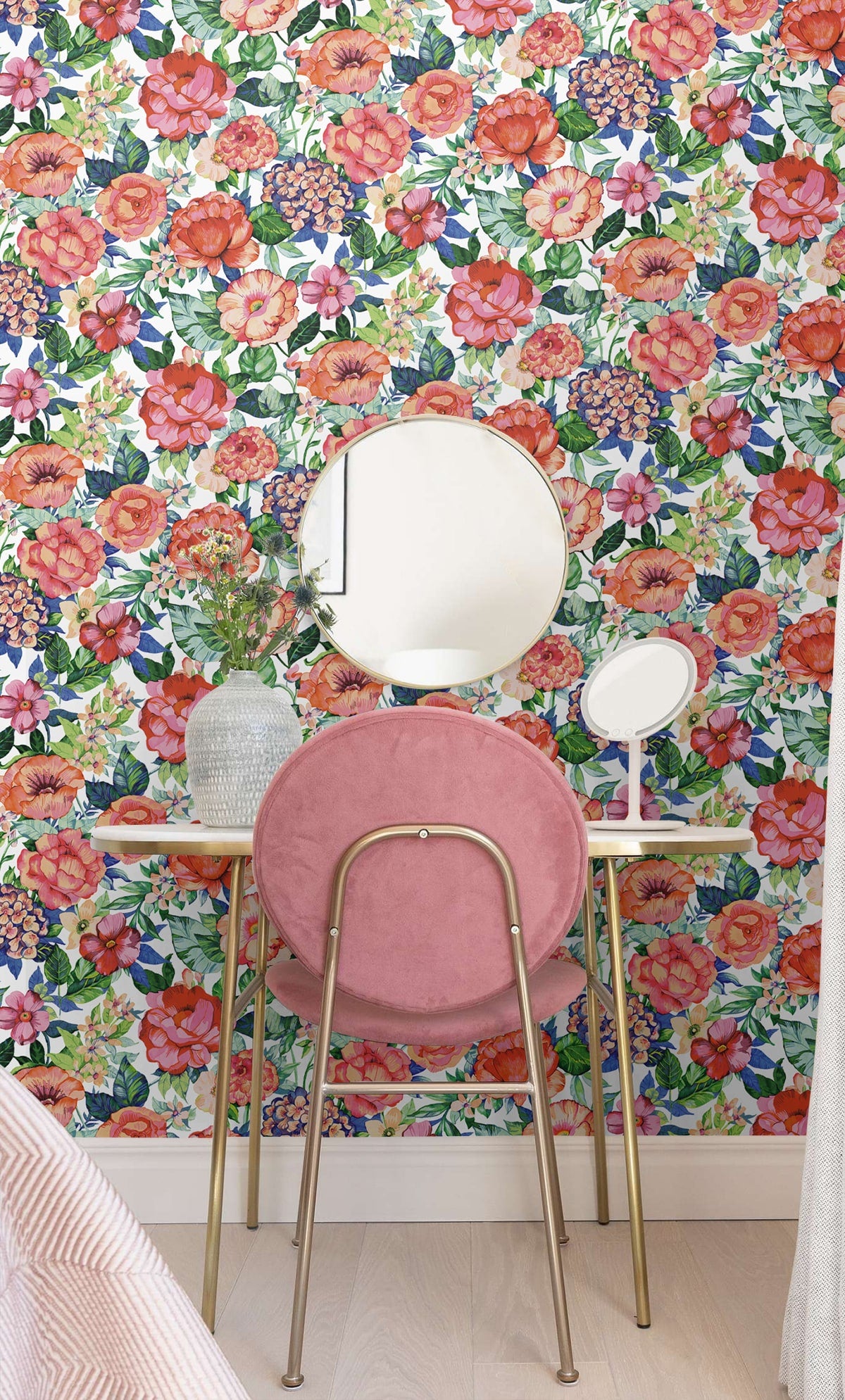 Watercolor Floral Garden Peel and Stick Removable Wallpaper – Say Decor LLC