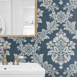 NW53602 damask peel and stick wallpaper decor from NextWall