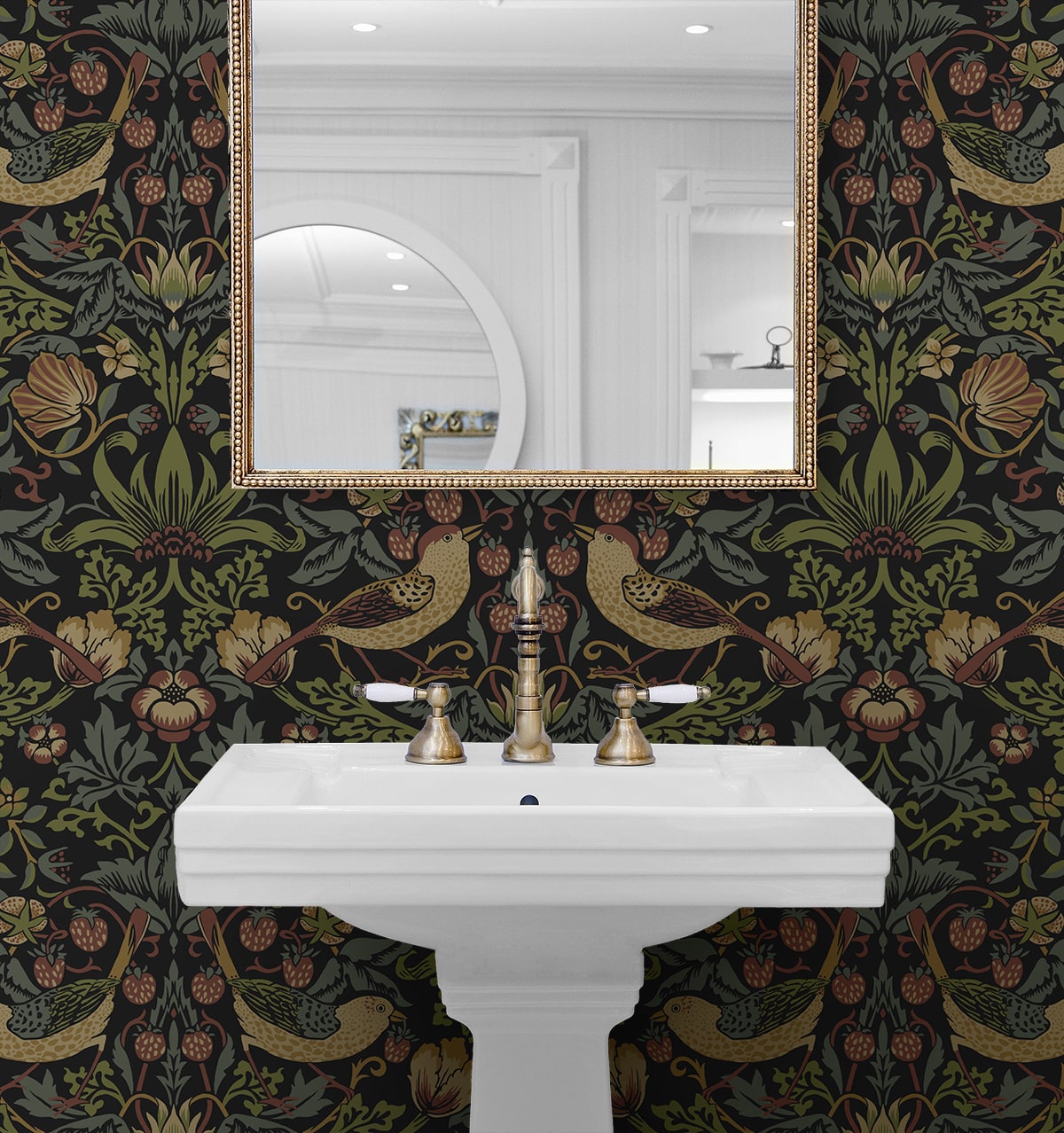 Strawberry Garden Vintage Premium Peel and Stick Removable Wallpaper ...