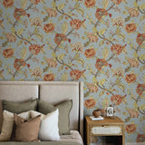 Lana Jacobean Floral Prepasted Wallpaper