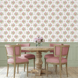 PR12601 floral prepasted wallpaper dining room from Seabrook Designs