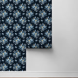 PR12602 floral prepasted wallpaper roll from Seabrook Designs