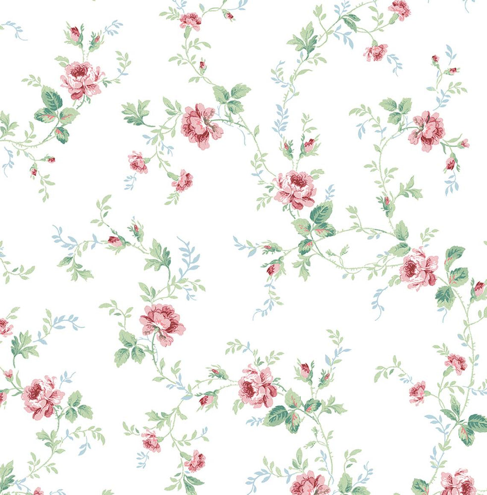PR13301 floral trail prepasted wallpaper from Seabrook Designs