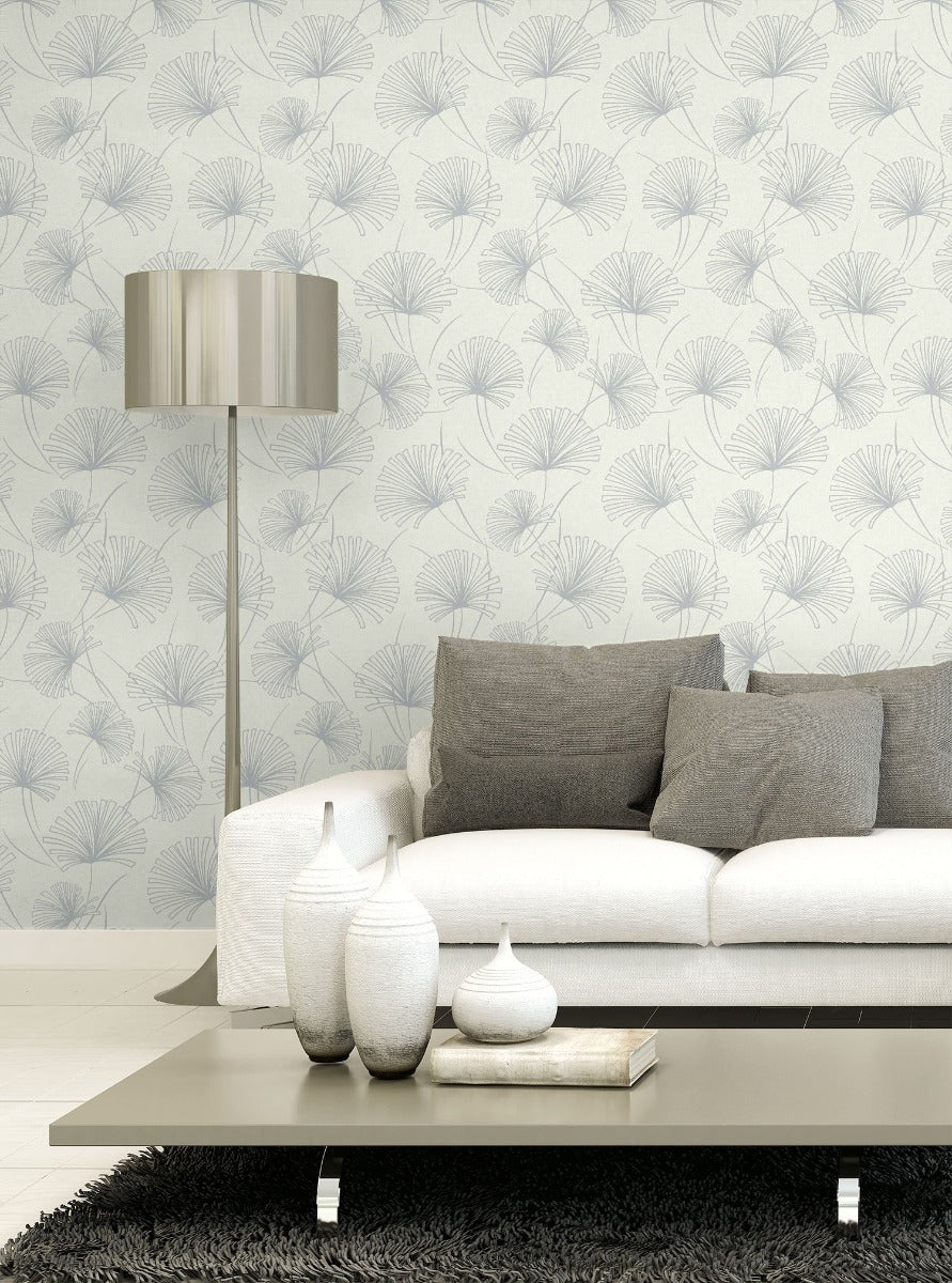 Seabrook Designs Palm Grey \u0026 Off-White Wallpaper 1302400, image size:891x1200