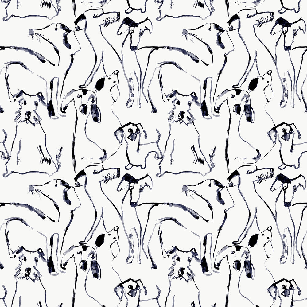 Dog Doodle Peel and Stick Removable Wallpaper