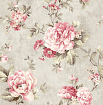 SD80202WC Usona peony floral metallic wallpaper from Say Decor