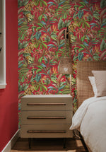Jungle peel and stick wallpaper DB20101 bedroom from Daisy Bennett Designs