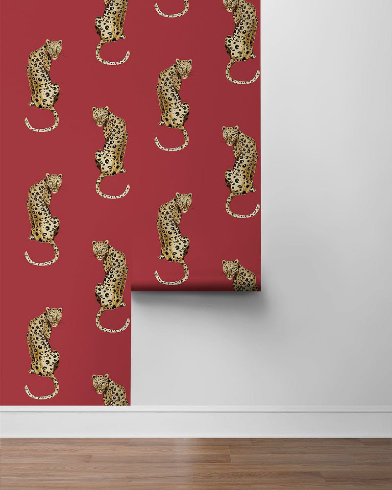 Leopard peel and stick wallpaper DB20201 roll from Daisy Bennett Designs