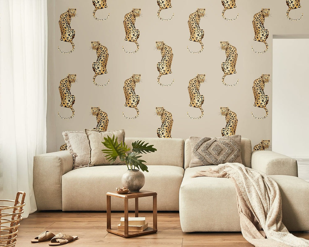 Leopard peel and stick wallpaper DB20205 decor from Daisy Bennett Designs