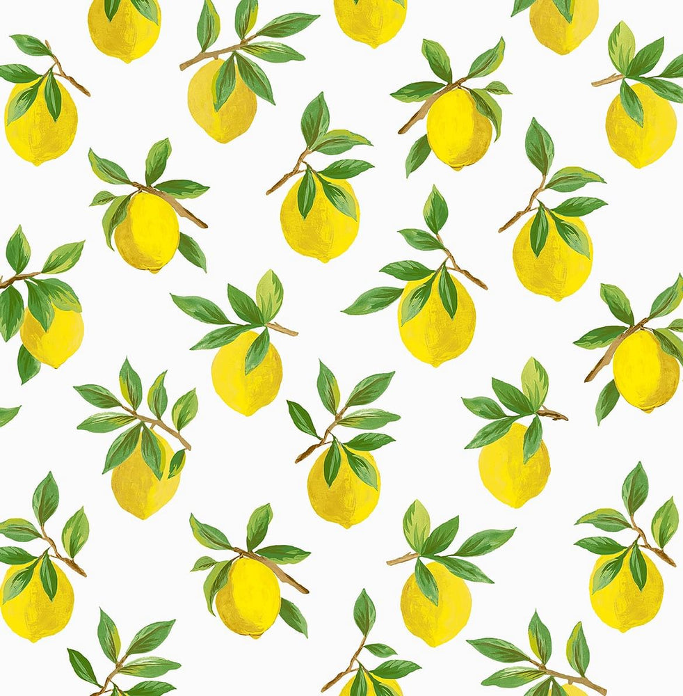 Lemon peel and stick wallpaper DB20403 from Daisy Bennett Designs
