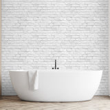 DT20400 vintage brick textured vinyl wallpaper bathroom from DuPont™ Tedlar®