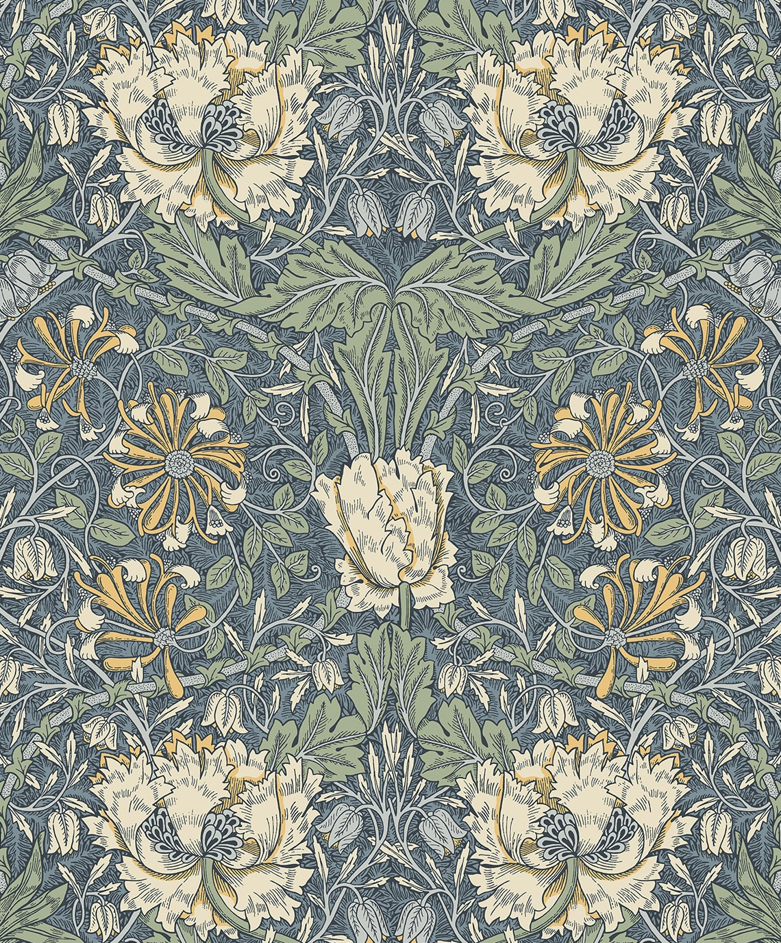Ogee Flora Vintage Unpasted Wallpaper – Say Decor LLC