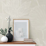 EW12005 floral wallpaper decor from the White Heron collection by Etten Studios