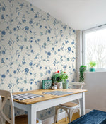 FC61002 floral trail wallpaper kitchen from the French Country collection by Seabrook Designs
