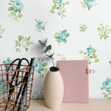 SD20808CH Dena tossed floral unpasted wallpaper desk