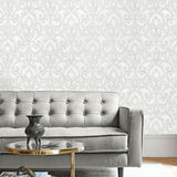 SD70700BWI Courville glitter damask wallpaper living room