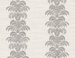 Luxe Retreat Palm Frond Stripe Stringcloth Unpasted Wallpaper