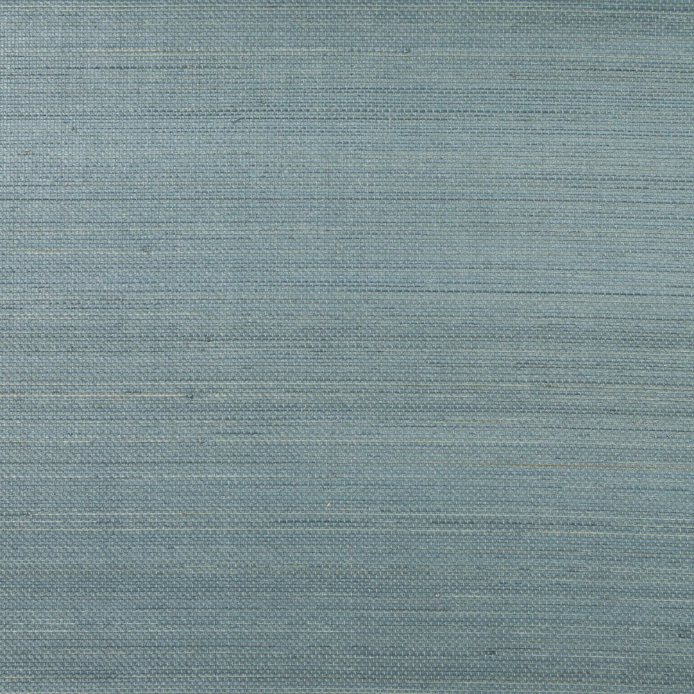 LN11842 Luxe Retreat Bluestone Shimmer Abaca Grasscloth Unpasted Wallpaper