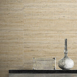 LN20206 Luxe weave grasscloth peel and stick wallpaper detail from the Luxe Haven collection by Lillian August