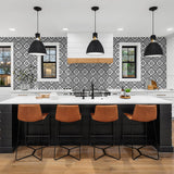 LN21200 Porto tile peel and stick wallpaper kitchen from the Luxe Haven collection by Lillian August