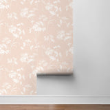 LN30501 floral mist peel and stick removable wallpaper roll from the Luxe Haven collection by Lillian August