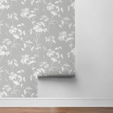 LN30508 floral mist peel and stick removable wallpaper roll from the Luxe Haven collection by Lillian August