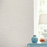 LN40418 faux sisal vinyl wallpaper decor from the Coastal Haven collection by Lillian August