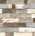 Colorful Faux Coastal Shiplap Peel and Stick Removable Wallpaper