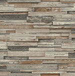 Charcoal Reclaimed Wood Plank Peel and Stick Removable Wallpaper